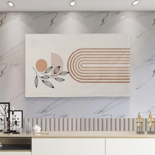 IXMLDAXD Couverture TV, Housse de télévision murale à motifs (32-75 pouces), style moderne, anti-poussière, idéale for une installation(A,70in(160x98cm))