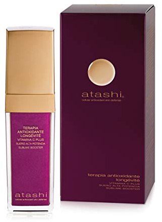 Atashi Antioxidant, Hochwirksames Sublime Booster Serum, Bringt die Haut zum Strahlen, mildert Falten und beruhigt Rötungen. Sofortige Wirkung: Mit Vitamin C Plus und Vitamin C, E und CoQ10: 30ml