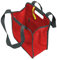 Faltbare Einkaufstasche S Hibiscus Red/Uni 32x15,5x37cm abwischbar stabil Polyester platzsparend Reißverschluss Freizeit Urlaub Shoppingtour