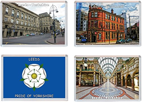 Leeds - Yorkshire - 4 PACK - Jumbo Fridge Magnet/Magnets