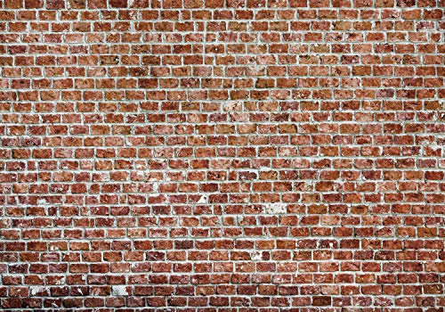 decomonkey Fototapete selbstklebend Steinwand Stein 392x280 cm XXL Selbstklebende Tapeten Wand Fototapeten Tapete Wandtapete klebend Klebefolie Ziegel Mauer Holz braun