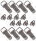 HMF 14980-09 Edelstahl Spannverschluss mit Schlossöse | 8 Stück | 27 x 75 mm | Silber