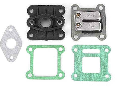50ccm pocketbike vergaser,Vergaser Membranventil Verteiler Kit, Vergaser Reparatursatz Ersatzteile Reed Valve Carb Einlasskrümmerdichtungen für 47ccm 49ccm Pocket Bike Mini ATV/Dirt Bike