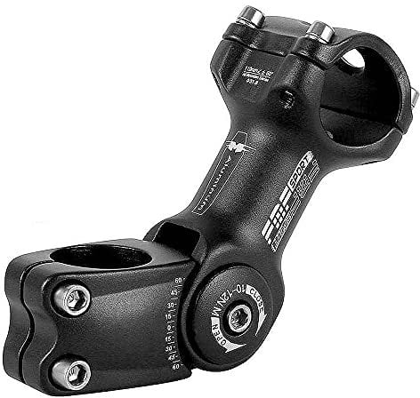 ANCLLO Adjustable Bike Stem ±60 degree 31.8mm Adjustable Mountain Bike Stem Riser 110 mm Bicycle Handlebar Extender Bike Fork Extender for Mountain Bike, Road Bike, Cycling