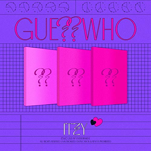JYP Ent. ITZY – Guess Who Album + Vorbestellvorteil + gefaltetes Poster + extra Fotokarten-Set (zufällige Version)