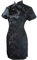 Robe courte chinoise courte Qipao élégante pour femme avec col mandarine Cheongsam - Noir - S