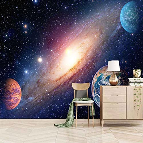 SUUKLI Tapete Selbstklebende Tapete Wandbild 200X140Cm Xxl Vlies Fototapete 3D-Tapete Wandbild Universum, Galaxie, Sternenhimmel Wandbild Junge Mädchen Kinder Schlafzimmer Dekoration Kunst Wandposter