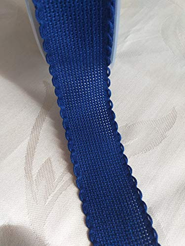 NASTRIFICIO ROSSI SAS Aida-Stoffband, 2,5 m, Weihnachtsvariante, 33 mm (blau)
