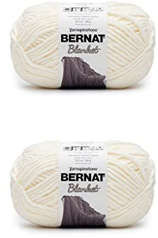 Bernat Blanket Vintage White Garn – 2 Pack von 300 g – Polyester – 6 Super Bulky – 220 Meter – Stricken/Häkeln
