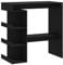 vidaXL Bartisch mit Regal Bartresen Stehtisch Tresentisch Bistrotisch Küchentisch Loungetisch Tisch Schwarz 100x50x101,5cm Holzwerkstoff