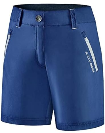 Black Crevice Damen Kurze Shorts I Trekkingshort Damen I Wandershorts Damen kurz I Damen Outdoor-Shorts I Trekking-Shorts Damen mit Gummibund im Rücken I strapazierfähig & atmungsaktiv