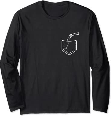 Strohhalm in der Tasche, Anti-Regulierung Protest Kunststoff-Strohhalm Langarmshirt