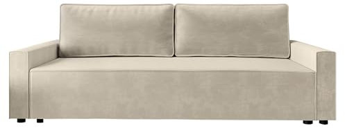 Mirjan24 Schlafsofa Gizeno Cord, Freistehendes Sofa/Couch mit Bettkasten und Schlaffunktion, Bettsofa, 3 Sitzer Polstersofa, Sofagarnitur, Farbauswahl (Ontario 02)