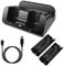 Rehomy Stazione di ricarica 3 in 1 con 2 batterie Stand di alimentazione stazione di ricarica per controller di gioco Wii U Gamepad