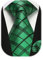 Enlision Krawatte Mintgrün für Herren mit Einstecktuch Set für Hochzeit Schwarz Streifen Krawatten Set für Formelle Geschäfte Weihnachten,Grün