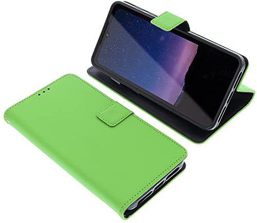 foto-kontor Tasche kompatibel mit CAT S75 Schutzhülle grün Book Style Case Handy Schutz Hülle Buch Wallet Handyhülle Cover Klapphülle Ständer Handytasche
