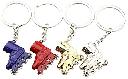 jojofuny 4 Stück Schlüsselhalter Aus Metall Rolle Schlüsselanhänger Masse Sportlicher Schlüsselanhänger Rollschuhe Figur Goodie-bag-füller Roller Skates Student Schlüsselanhänger Tasche