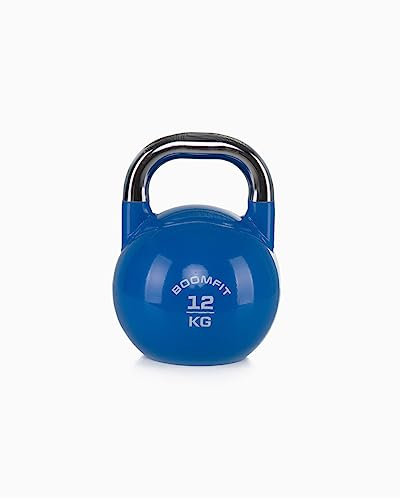 BOOMFIT Unisex-Erwachsene Kettlebell de Competición 12Kg Wettkampf 12 kg, Blue, One Size