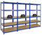 PROREGAL Mega Deal 3X Schwerlastregal Taurus Blau 180x90x60cm mit Fachlast 175kg Kellerregal, Steckregal, Garagenregal, Lagerregal
