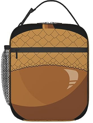 Isolierte Lunchtasche Wiederverwendbare Lunchbox Cartoon Eichel Print Mittagessen Tragetasche Kühler Mahlzeit Tasche Für Männer Frauen