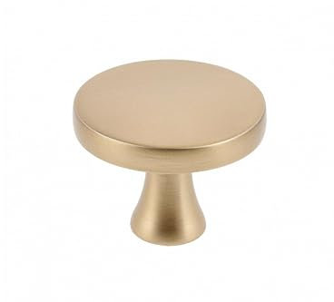 BRESKO 1-20 Stk Möbelknöpfe Knauf Möbelgriffe Möbelknauf Knopf Schrank Schrankknopf Schubladen Schubladenknopf Dune (1, Gold Messing)