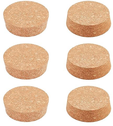 BENECREAT 6 Stück Flaschenverschlüsse Aus Kork, Langlebige Konische Korkstopfen Aus Holz, Korkstopfen Für Wein, Bier, Glasflaschen Und DIY-Bastelprojekte, 71x65x20 mm