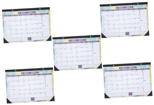 Lurrose 5st Wandkalender 2023 Großer Monatskalender Kalender Wandkalender Desktop-kalender 2022 Jahreskalender Wandkalender 2022-2023 Kalender 2022 Planer Monatlich Haushaltskalender