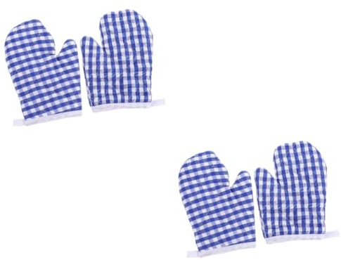 PRETYZOOM 4 Pcs Microwave Gloves Toys for Kitchen Accessories Kids Oven Mitts for Baking Kids Cooking Gloves Girls Oven Mitts Toddler Toys Oven Gloves Pupils Jesus Cooking Utensils Polyester