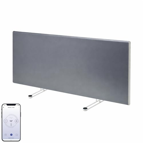 Adax Neo Wifi Portable Electric Panel Heater/Convector Radiator With Timer, Thermostat, Voice Control, Splash Proof (Lava Grey, 750W)