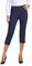 AjezMax Damen Golf Hosen Capri Stretch Freizeithose Hohe Taille Straight Yoga Hose Elegante Hosen mit Tasche Marineblau 3XL