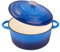 Fijinhom 6 Quart Enameled Cast Iron Dutch Oven Pot with Lid, Dual Handle for Bread Baking, Pre-Seasoned Cookware, Heavy-Duty, Oven Safe up to 500° F, Non-stick & Applicable All Cookings, Blue
