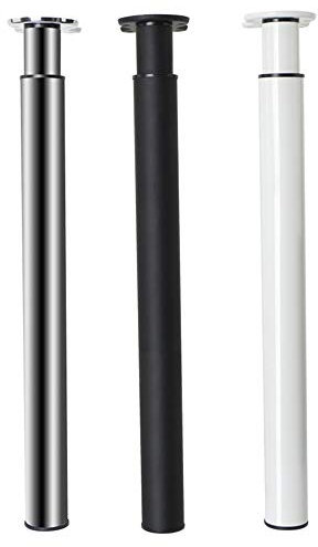 asdchZen Pieds De Meubles Pieds De Table 70-120 Cm Pieds De Bureau Réglables Pieds De Meubles Pliants Télescopique Bar De Petit-Déjeuner Pieds De Table À Manger Pieds De Support en Acier (Blanc)..