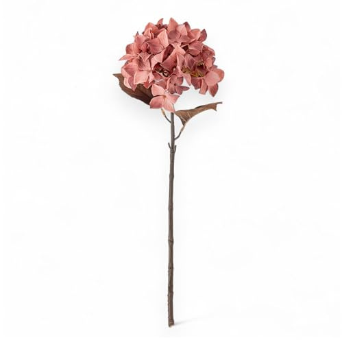 Hydrangea Künstlich Einzelstiel, Rose, Kunststoff