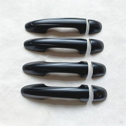 BAYDE Kratzfeste Griffabdeckung Auto Türgriff Abdeckung Trim Kunststoff Matt Schwarz Zubehör Für Toyota Für Fortuner Für Hilux Für Revo 2016-2023(4door 1 Keyhole)