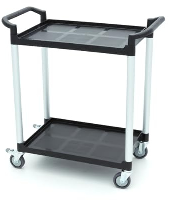 Maxima Servierwagen - 2 Kunststoffregale - 86,5 x 42,5 cm
