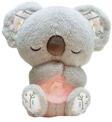 Relief Koala Atmender Blaue Außerirdische, beruhigender Otter, atmender Teddybär, Angsttier mit Musiklichtern und rhythmischem Atembewegungsspielzeug, Schlafbuddy