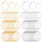72 Stück Ohrring Rohlinge Creolen Gold Silber Groß für die Schmuckherstellung 4 cm 5 cm 6 cm Ohrringe Selber Machen Set Offene Perlen Creolen Edelstahl Ohrring Basteln DIY Zubehör