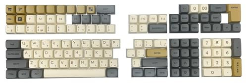 Zkydhbd Russische Tastenkappen für 75/87/98/104/108 Tastaturhöhe, Tastenkappen-Set mit Sublimationsdruck