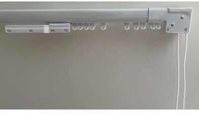 ABC Decor Extendable Metal Curtain Track, Pre-Corded Track set includes Brackets, Gliders and Fittings, White, 168-305cm