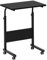 AuraCraft Laptoptisch mit Rollen,Höhenverstellbarer 71-90CM,Schreibtisch klein, Computertisch PC Tisch,Laptopständer,Mobiler Beistelltisch Pflegetisch,Für Bett und Sofa (Schwarz, 60 * 40 cm)