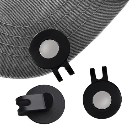 WeddHuis 2 Stück Magnetisch Golf Ballmarkierer, Cap Clip Golf, Golf Magnetisch Hut Clip, Golfballmarker, Golf Hut Clip, Golfkappen Clips, Golf Mütze Clips mit Starkem Magnet, Golfmützen Clips