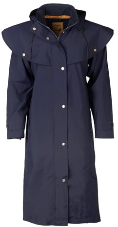 Ladies Full Length Riding Coat Winter Equestrian Jacket Womens Coats (UK, Numeric, 8, Regular, Regular, Dark Navy)