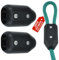 Aifeier ET 2 Pcs 1/2 Inch Reusable Rope Clamps, Plastic Rope Connector Clips Adjustable Rope Clamps, Suitable for 9-10 mm Nylon Rope or Braided Ropes (Black)