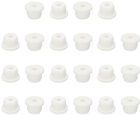 PATIKIL Silicone Rubber Grommet, 22 Pcs 9/16(15mm) Drill Hole, 3/8(10mm) Inner Dia. Top Hat Wire Gasket Rubber Hole Plug for Wiring Irrigation System Firewall, White