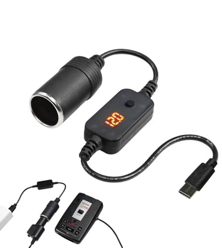 Cavo convertitore per presa auto, adattatore per auto, cavo di alimentazione portatile, per auto, adattatore di ricarica rapida per telefoni cellulari, tablet, computer portatili
