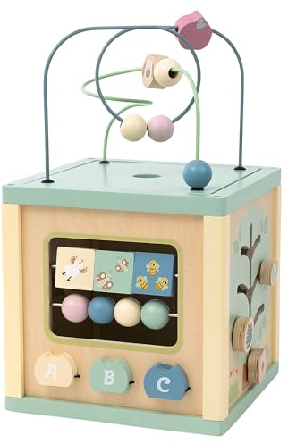 Sterntaler Motorikwürfel Holz - Fördert Denk-, Sinnes- und Koordinationsfähigkeiten - Aus FSC® 100%-zertifiziertem Holz - Nachhaltiges und sicheres Baby- und Kleinkindspielzeug