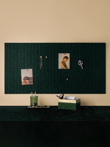 Filz-Pinnwand, Filz-Wandfliesen mit Pinnnadel und sicheren, abnehmbaren Klebestreifen, selbstklebende Pinnwand, Wandfliesen für Fotos, Memos, Korkplatten (schwarz)