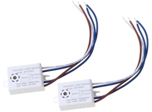 2 Piezas MR-SK50A MóDulo de Interruptor Inteligente para Mejoras en el Hogar Detector 220 V Sensor de Voz y Sonido Interruptor de Luz de Encendido y Apagado AutomáTico Inteligente