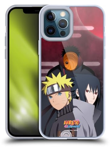Head Case Designs Offizielle Naruto Shippuden Obito Naruto Sasuke Schluessel Kunst Gelhülle [Militärischer Schutzgrad] Kompatibel Mit Apple iPhone 12 Pro Max Und Kompatibel Mit MagSafe