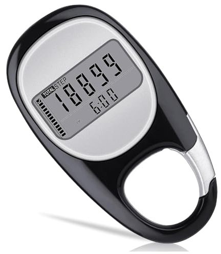 kekaa Podomètre 3D pour Les Pas et Les Kilomètres de Marche, Compteur de Pas Portable pour la Marche avec Distance
